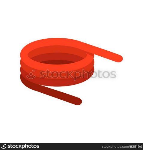 Spiral spring icon. Flat illustration of spiral spring vector icon for web isolated on white. Spiral spring icon, flat style