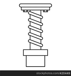 Spiral tool icon. Outline illustration of spiral tool vector icon for web. Spiral tool icon, outline style