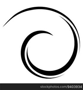 Spiral vortex twister abstract curve logo light, wave energy magic