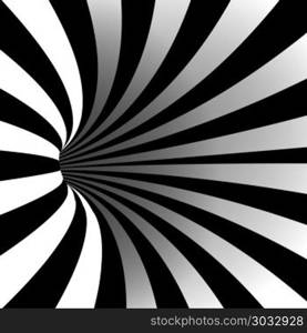 Spiral Vortex Vector. Illusion. Optical Art. Motion Striped Tunnel. Swirl Illusion. Geometric Magic Background Illustration. Spiral Vortex Vector. Illusion Swirl. Tunnel Hole Effect. Movement Executed In The Form. Psychedelic Effect. Geometric Background Illustration