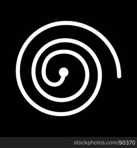 Spiral white color icon .. Spiral it is white color icon .