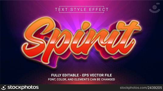 Spirit Text Style Effect. Editable Graphic Text Template.