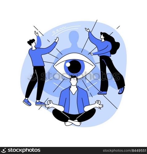 Spiritual coach isolated cartoon vector illustrations. Group of diverse people work with spiritual coach, small business, mindfulness state, holistic living, balance and harmony vector cartoon.. Spiritual coach isolated cartoon vector illustrations.