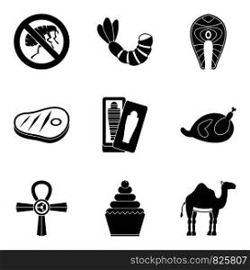 Spiritualistic icons set. Simple set of 9 spiritualistic vector icons for web isolated on white background. Spiritualistic icons set, simple style