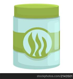 Spirulina jar icon cartoon vector. Seaweed plant. Alga algae. Spirulina jar icon cartoon vector. Seaweed plant