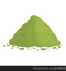 Spirulina powder pile icon cartoon vector. Seaweed plant. Algae food. Spirulina powder pile icon cartoon vector. Seaweed plant