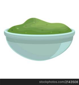 Spirulina salad icon cartoon vector. Alga plant. Food green. Spirulina salad icon cartoon vector. Alga plant