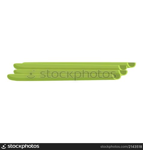 Spirulina sticks icon cartoon vector. Alga plant. Food algae. Spirulina sticks icon cartoon vector. Alga plant