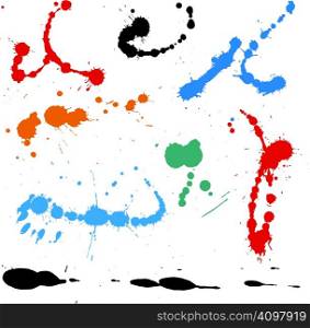 splash collection for abstract design - vector illustration