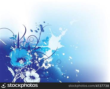 splash floral background vector illustration
