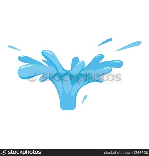 Splash of liquid, water. For illustrations, animation cartoon style. Splash of liquid, water, splutter. For illustrations, animation, cartoon style, vector, isolated