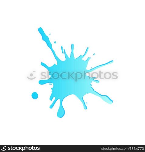 Splash of water or blue liquid on a transparent background. Vector illustration EPS 10