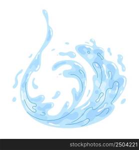 Splash of water, wave figure. Vector illustration.. Splash of water, wave figure. Vector illustration