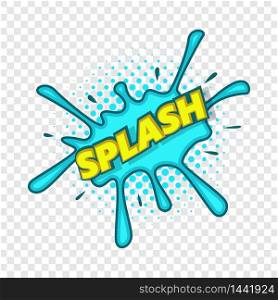 Splash text and effect icon. Pop art illustration of Splash text and effect vector icon for web. Splash text and effect icon, pop art style