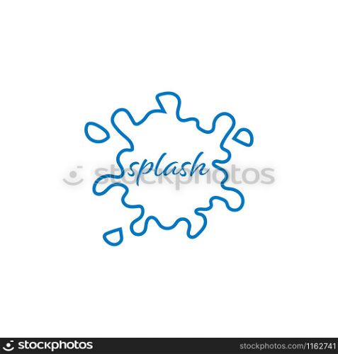 Splash water blue graphic design template vector illustration