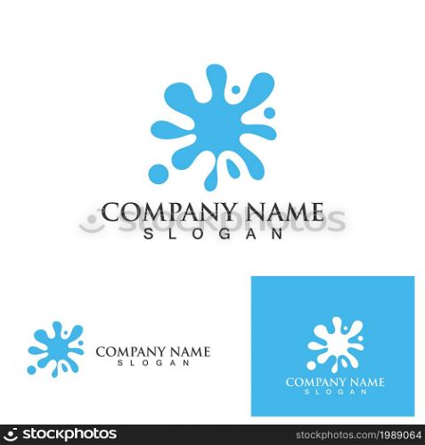 splash water blue logo and symbol