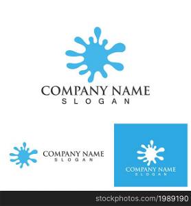 splash water blue logo and symbol