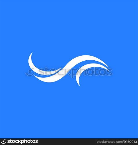 Splash water wave beach logo and symbol vector