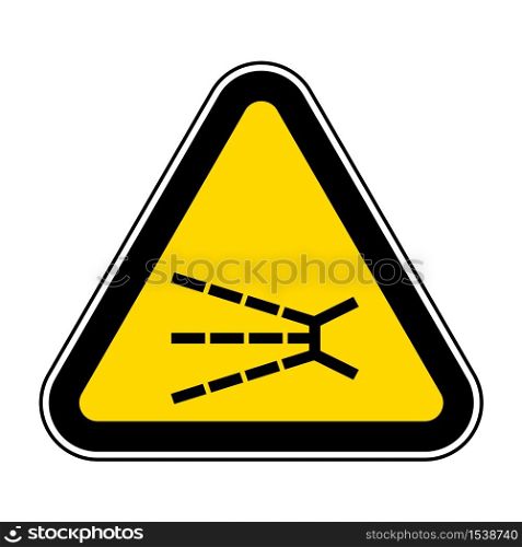 Splashing Hazard Symbol Sign Isolate On White Background,Vector Illustration EPS.10