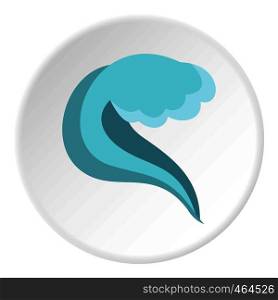 Splashing wave icon in flat circle isolated vector illustration for web. Splashing wave icon circle