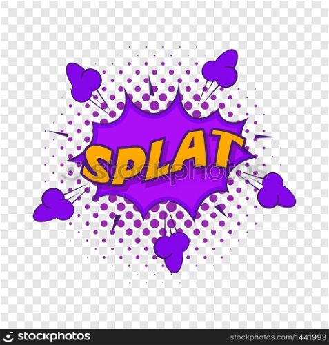 Splat, explosion bubble icon. Pop art illustration of Splat, explosion bubble vector icon for web. Splat, explosion bubble icon, pop art style