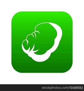 Spleen icon digital green for any design isolated on white vector illustration. Spleen icon digital green