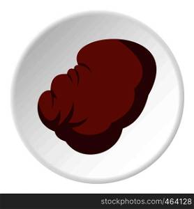 Spleen icon in flat circle isolated vector illustration for web. Spleen icon circle