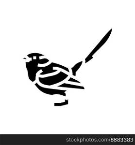 splendid fairywren bird exotic glyph icon vector. splendid fairywren bird exotic sign. isolated symbol illustration. splendid fairywren bird exotic glyph icon vector illustration