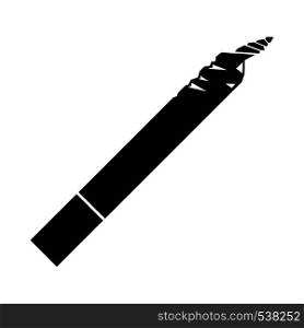 Spliff icon in black simple style isolated on white background. Spliff icon, black simple style