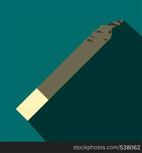 Spliff icon in flat style on green background. Spliff icon, flat style