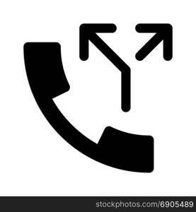 split call, icon on isolated background