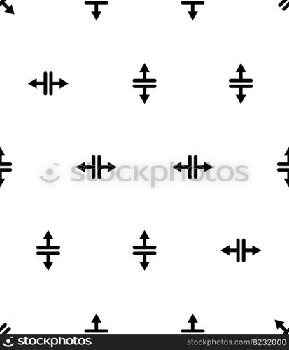 Split Icon Seamless Pattern, Split Vertical Arrow, Split Horizontal Arrow, Vector Art Illustration