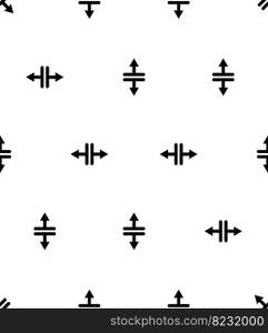 Split Icon Seamless Pattern, Split Vertical Arrow, Split Horizontal Arrow, Vector Art Illustration