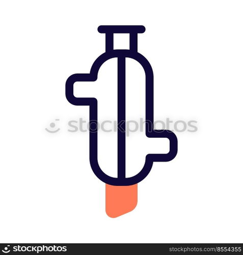 Split intake functioning device isolated on a white background