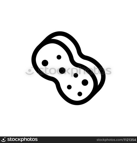 Sponge detergent icon vector. A thin line sign. Isolated contour symbol illustration. Sponge detergent icon vector. Isolated contour symbol illustration