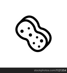 Sponge detergent icon vector. A thin line sign. Isolated contour symbol illustration. Sponge detergent icon vector. Isolated contour symbol illustration