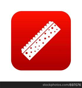 Sponge for cleaning icon digital red for any design isolated on white vector illustration. Sponge for cleaning icon digital red