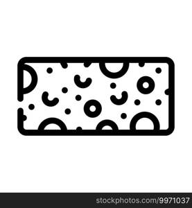 sponge for wash line icon vector. sponge for wash sign. isolated contour symbol black illustration. sponge for wash line icon vector illustration