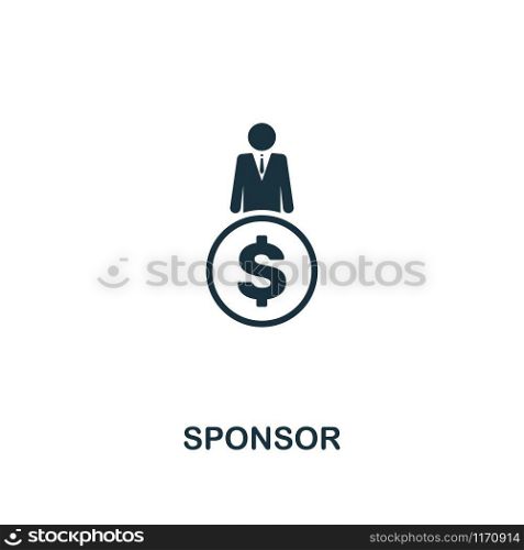 Sponsor icon. Premium style design from business management collection. Pixel perfect sponsor icon for web design, apps, software, printing usage.. Sponsor icon. Premium style design from business management icon collection. Pixel perfect Sponsor icon for web design, apps, software, print usage