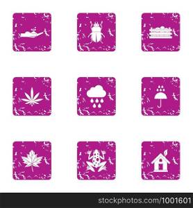 Spontaneous icons set. Grunge set of 9 spontaneous vector icons for web isolated on white background. Spontaneous icons set, grunge style