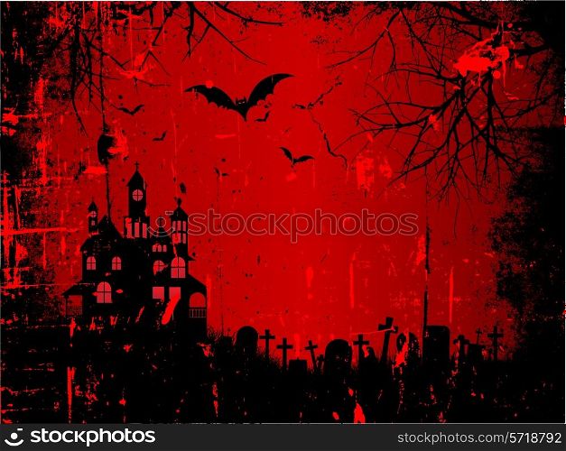 Spooky Halloween background with a grunge style effect