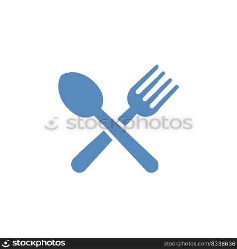 spoon and fork icon design vector
