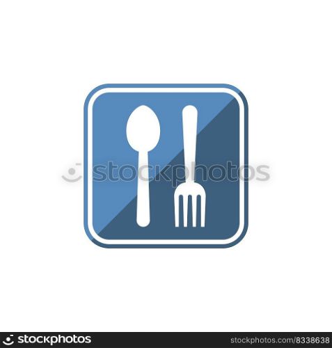 spoon and fork icon design vector 