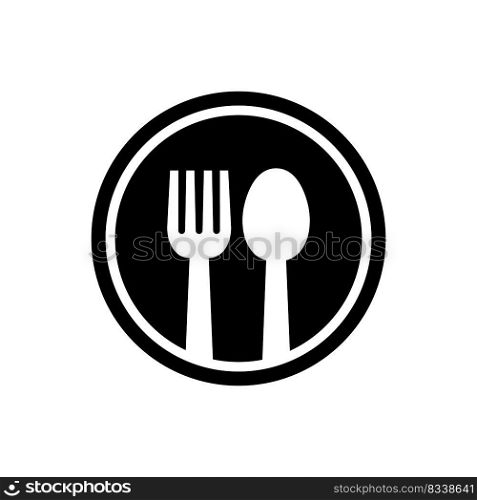 spoon and fork icon design vector 