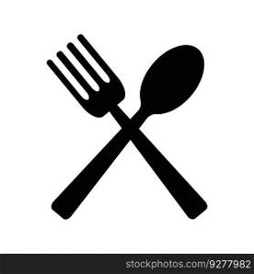 spoon and fork ikon vector illustration logo design
