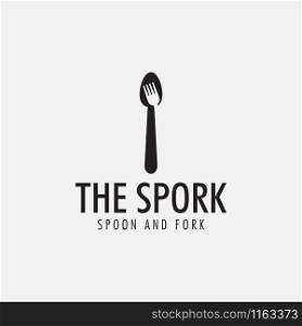 Spoon and fork logo design template vector