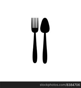 spoon and fork logo illustration design