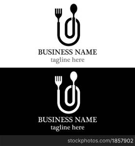 Spoon and Fork logo template vector icon design