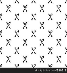 Spoon and fork pattern. Simple illustration of spoon and fork vector pattern for web. Spoon and fork pattern, simple style