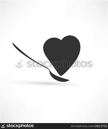 Spoon and heart icon